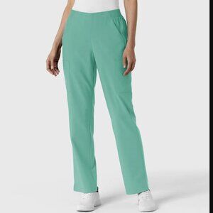 W123 Women's Cargo Utility Scrub Pant LARGE Turquoise NWT